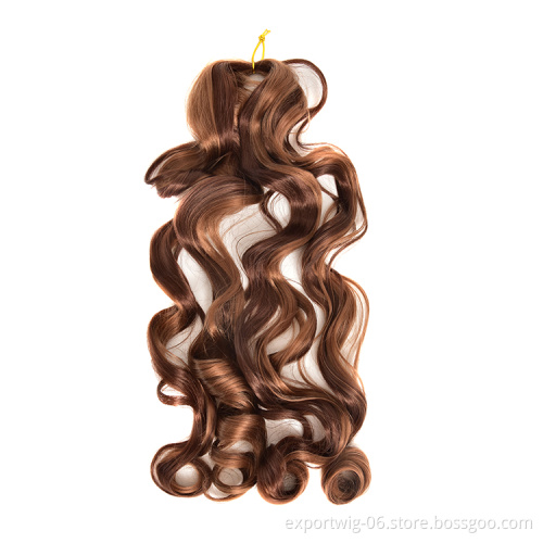 150g 22inch Loose Wave Crochet Braiding Hair Synthetic French Wavy Hair Extensions Spiral Wave Braiding Hair French Curly Braids